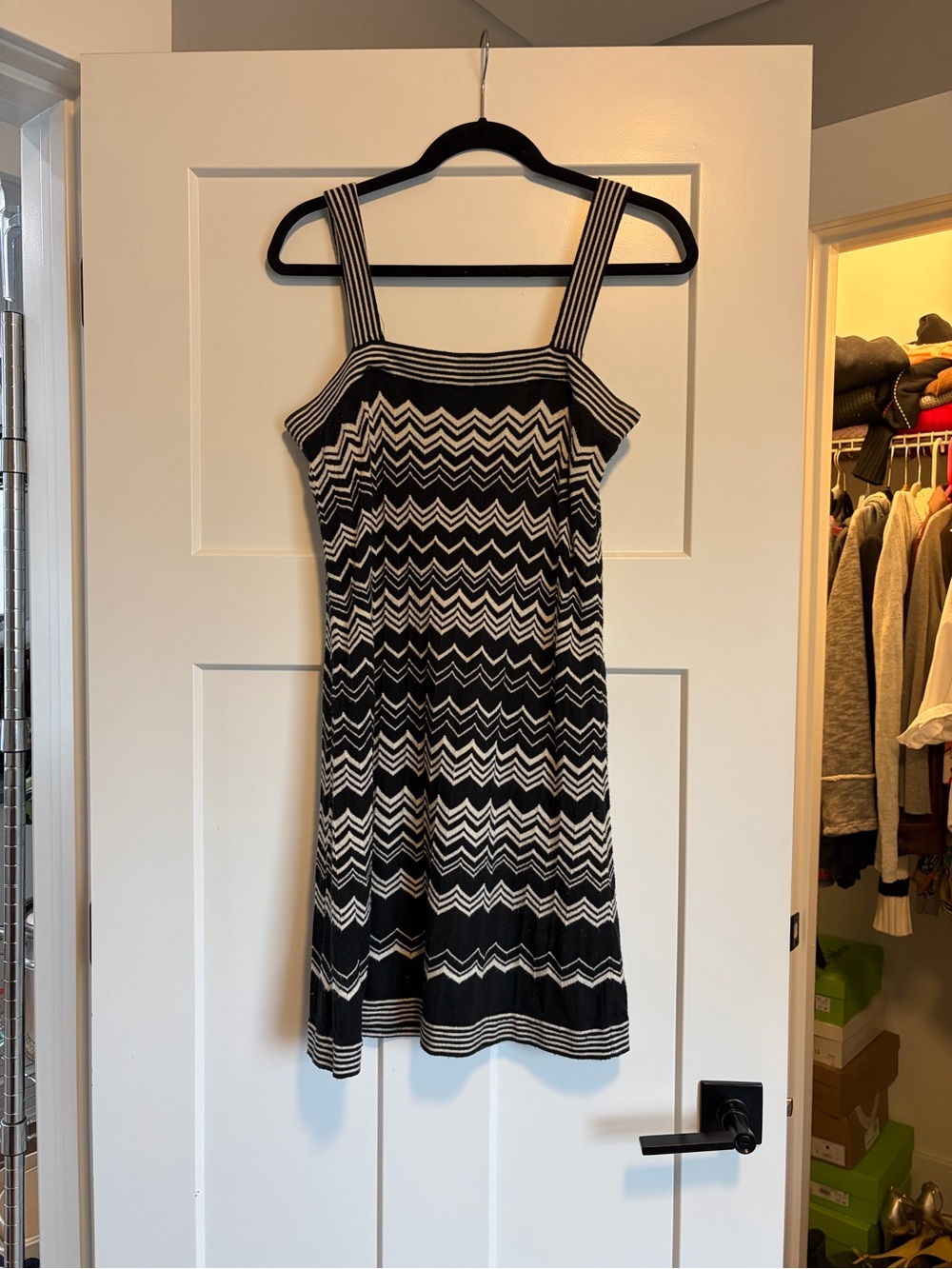Missoni Black and White Knit Midi Dress